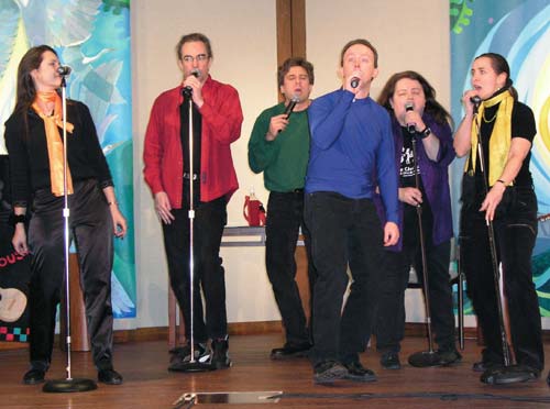 group singing Love Shack