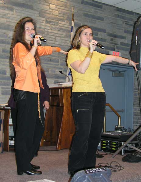 Padi and Karen doing choreography!