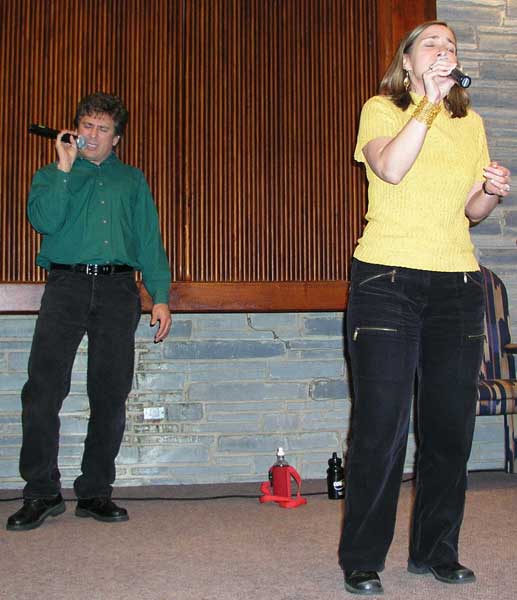 John and Karen in their own worlds
