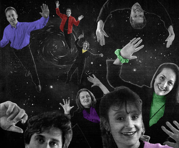 the Chromies floating in space