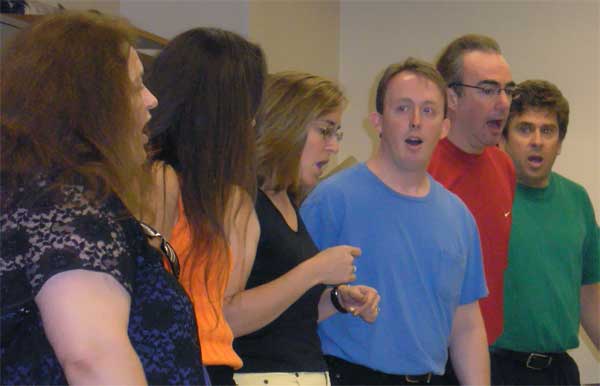 singing at the workshop